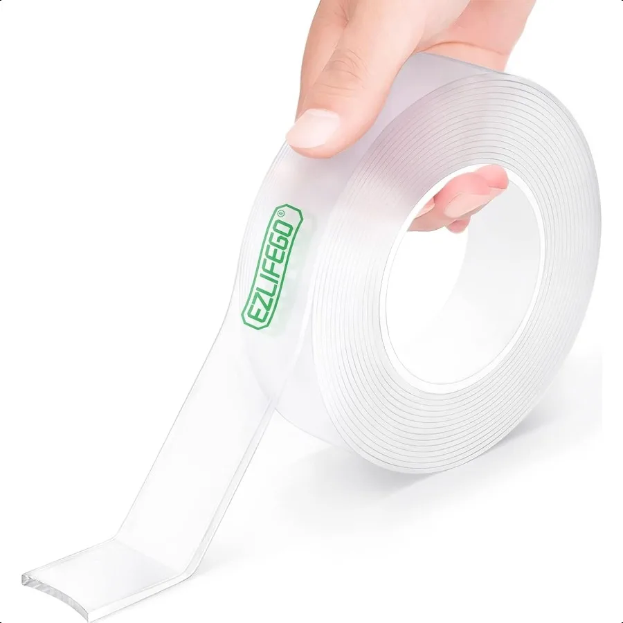 

Double Sided Tape Heavy Duty Nano Double Sided Adhesive Tape Clear Mounting Tape Picture Hanging Adhesive Strips 9.85FT