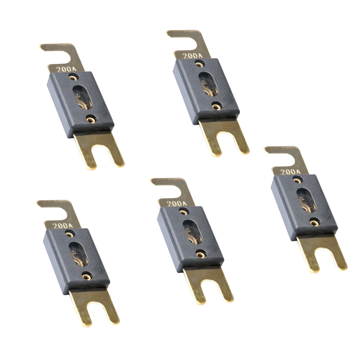 

5 шт. предохранитель Anl, 200 А, позолоченная защита от перегрузки по току для автомобильного предохранителя, провод контроллера, электрический