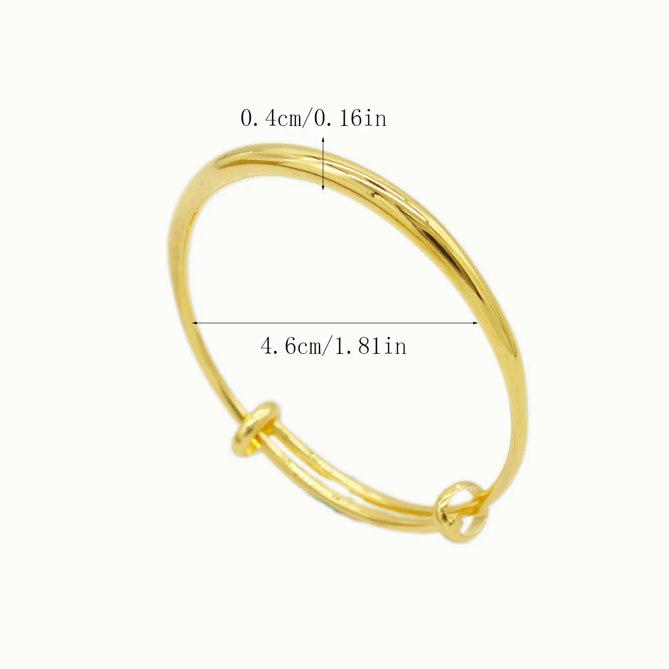 Adixyn Baby Bangle for Kids 18K Gold Color/Copper Bangle Jewelry Boy Girls Birthday Party Gifts N041612