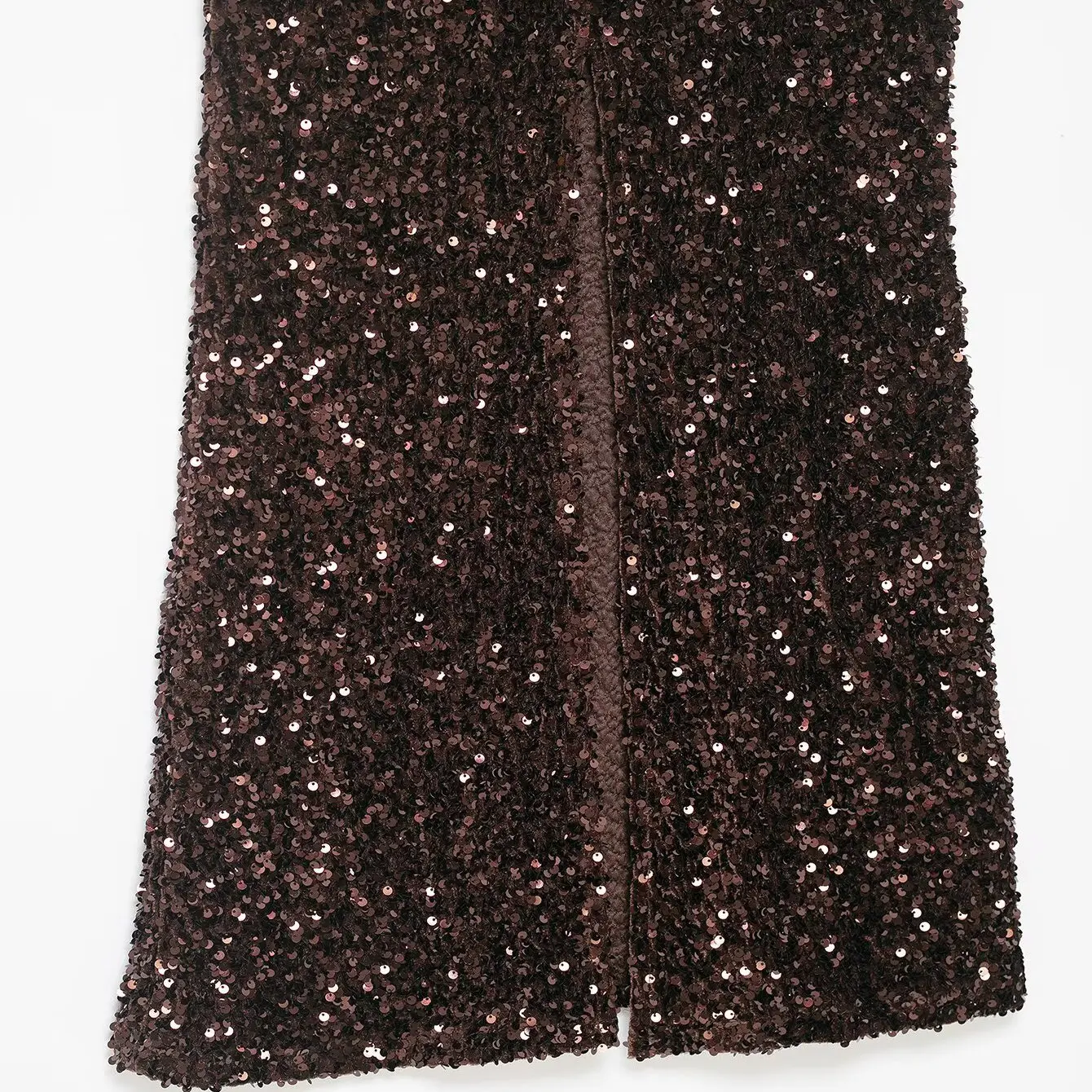 Prosta, uniwersalna, długa spódnica z koralikami, styl uliczny, wysoki stan, włókno poliestrowe.