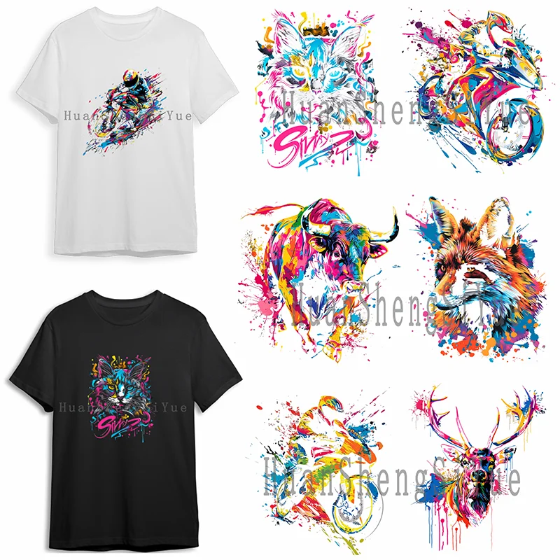 

Hollow Out Splash Pattern Ironing Sticker Clothes DTF Fashion T-shirt Hoodie DIY Jacket Heat Transfer Patch Hot Paste Paper