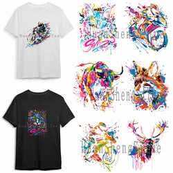 Hollow Out Splash Pattern Ironing Sticker Clothes DTF Fashion T-shirt Hoodie DIY Jacket Heat Transfer Patch Hot Paste Paper