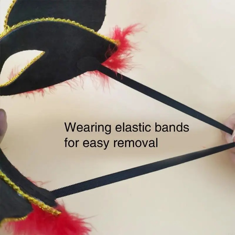 H58E CATS Mask Maskerade Mask Sequins Foxes Mask Mask Halloween Mask Mask Animal Mask for Marnivals