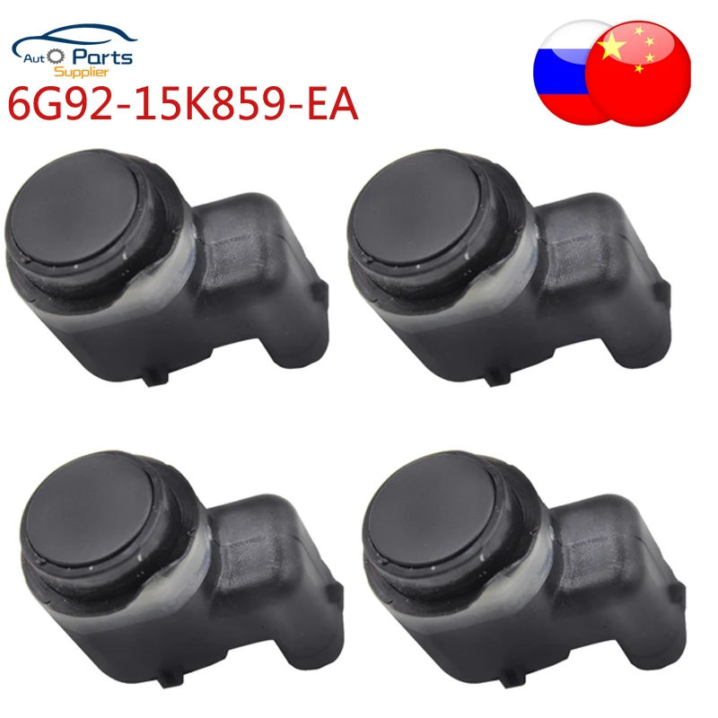 (4pcs) 6G92-15K859-EA Parking Sensor PDC Assist Backup For Ford Mondeo Galaxy S-Max 1.8 2.0 also TDCi 1425517 6G9215K859EA