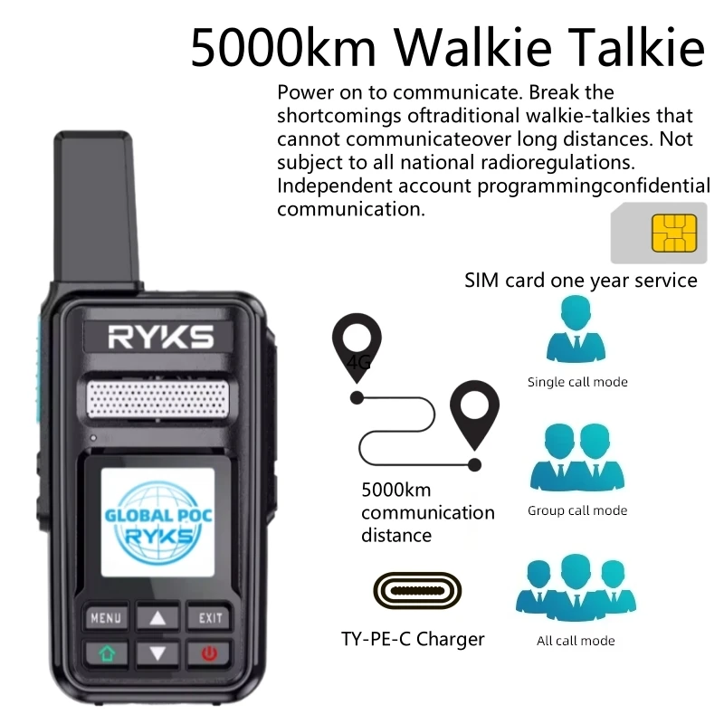 

Рация 4G, 5000 км, 200 каналов, глобальное зарядное устройство POC, ветчина дальнего действия, двустороннее радиолюбитель