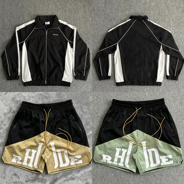 

2026 New Arrival Men's Rhude Print Casual Shorts Loose High Quality Beach Sports Shorts