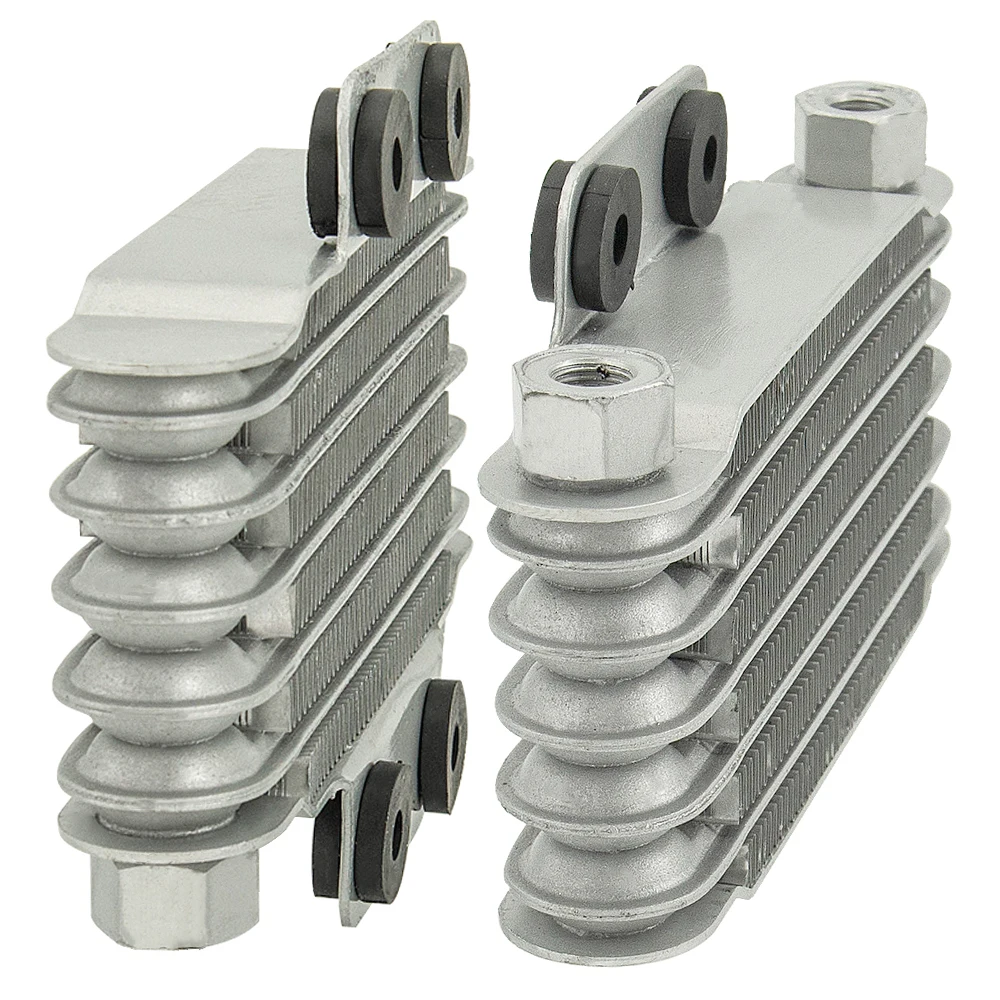 Black&Silver Universal 6 Rows Motorcycle Oil Cooler High Quality Engines Oil Radiator 190MM Motorcycle and Car Accessories