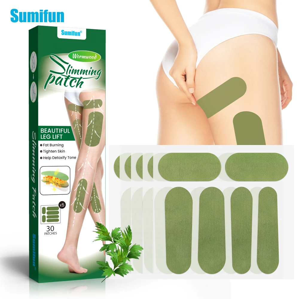 

30/60/90Pcs Sumifun Leg Slimming Patch Wormwood Lose Weight Thigh Firming Lifting Sticker Collagen Essence Legs Shaping Plaster