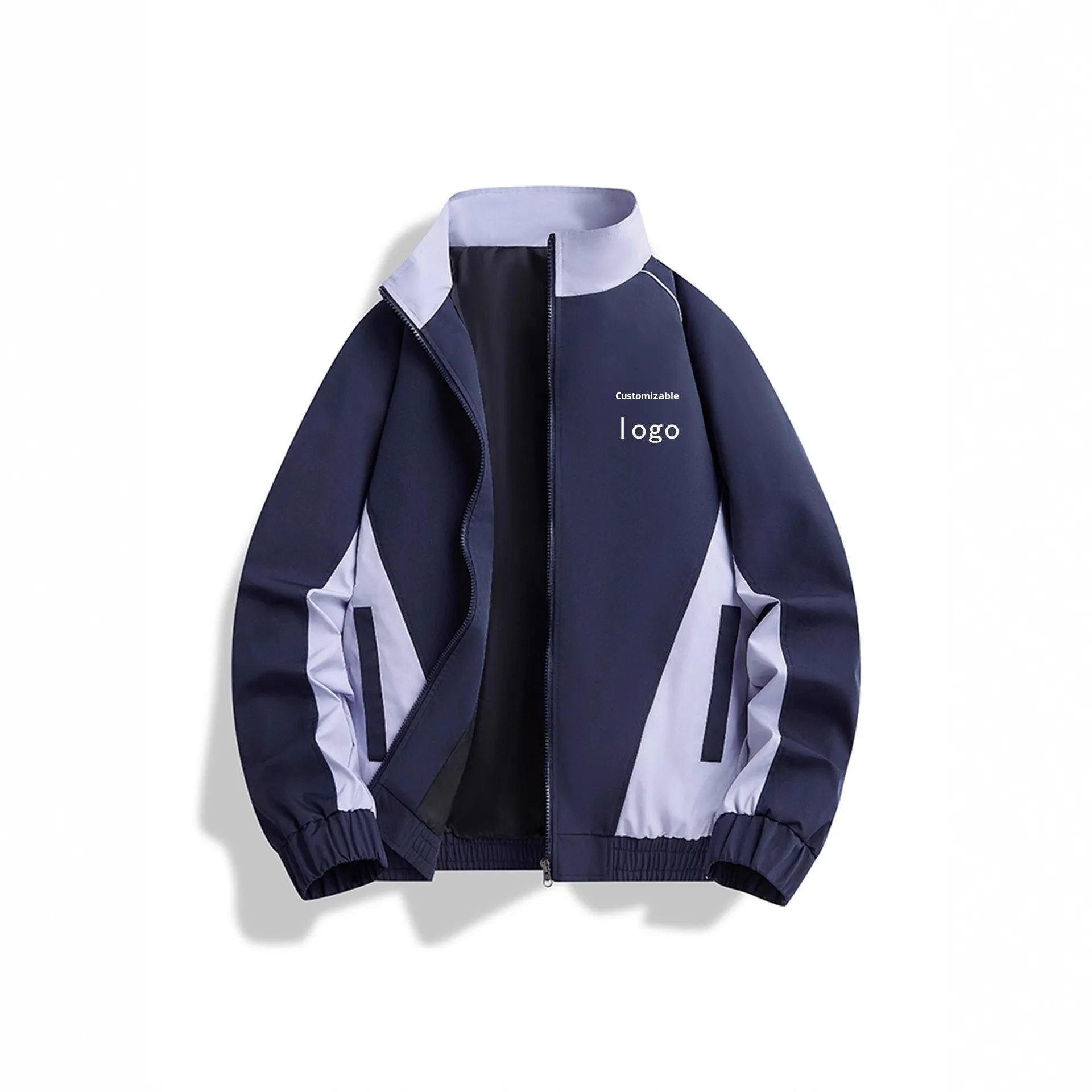 ربيع الخريف الوقوف طوق المرقعة اللون سترة الشباب أزياء الشركة العمل موحدة تخصيص شعار الطباعة تنفس ارتداء