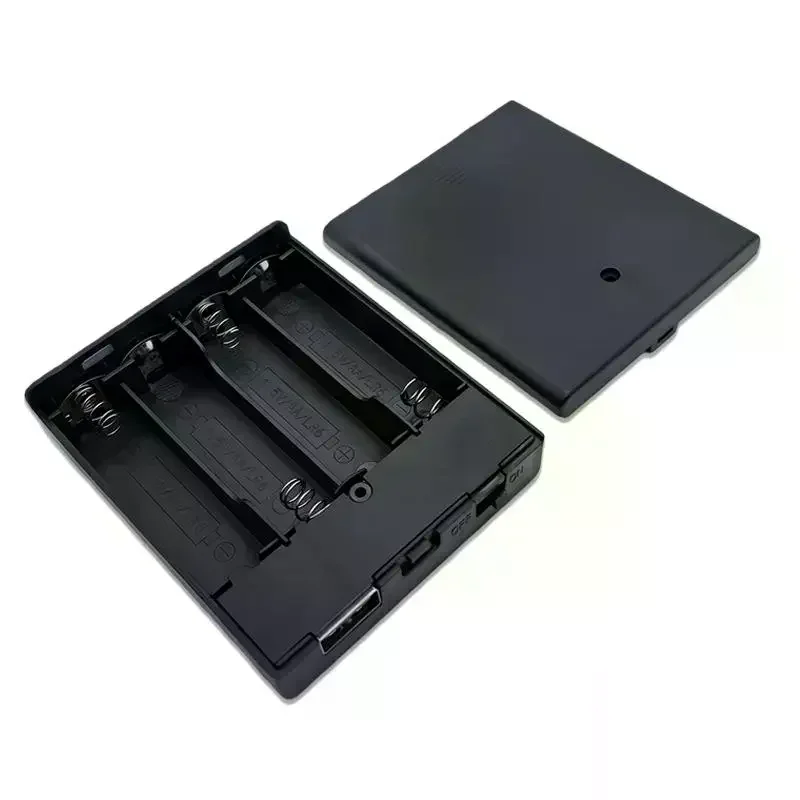 1Pcs 4-Slot AA Battery Holder No.5 Battery Case with Power Switch And USB Socket - No Light AA Battery Box