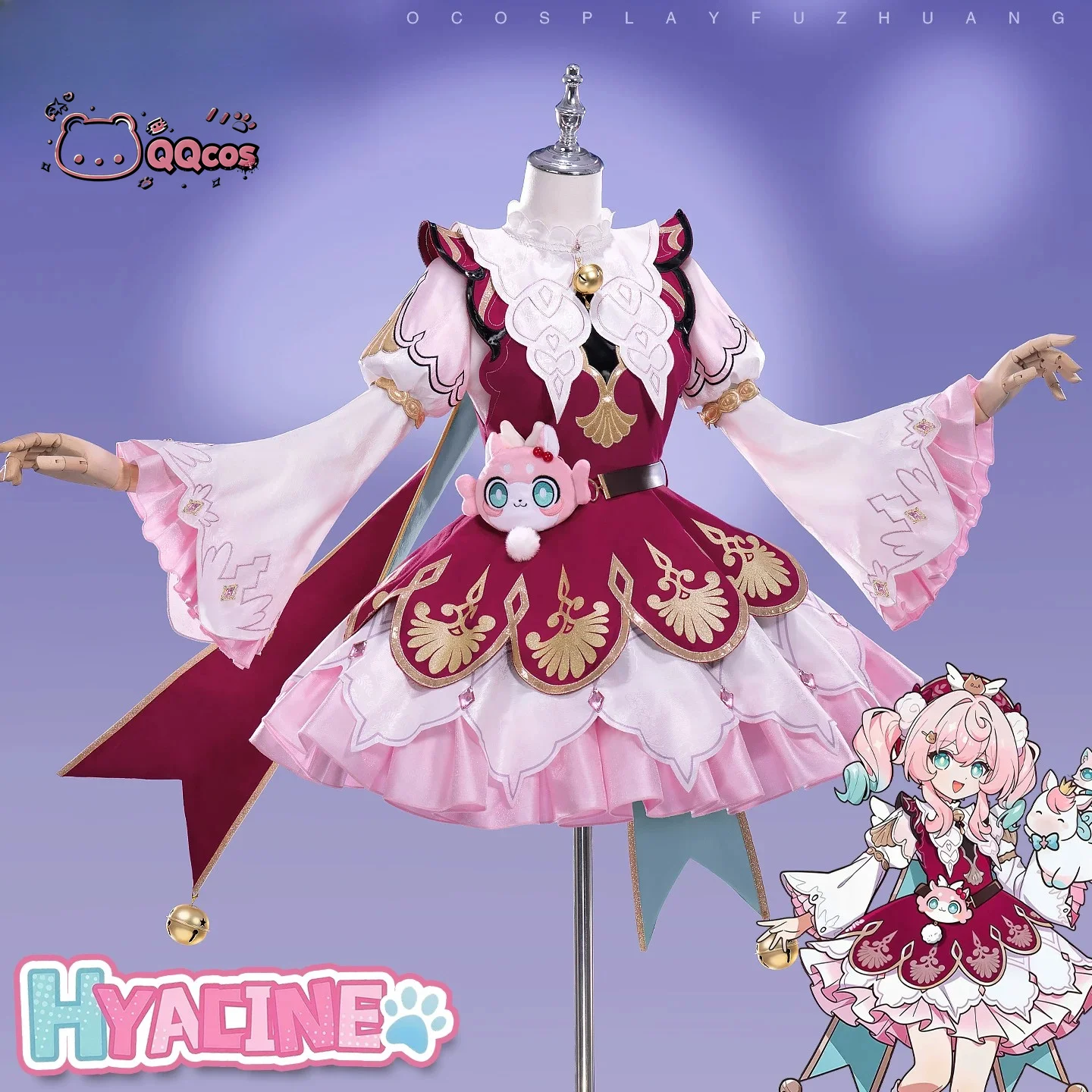 QQcos Wind Violet Game Cosplay Series:Honkai Star Rail Wind Violet Cosplay Full Set Women Game Character Uniform Halloween Party