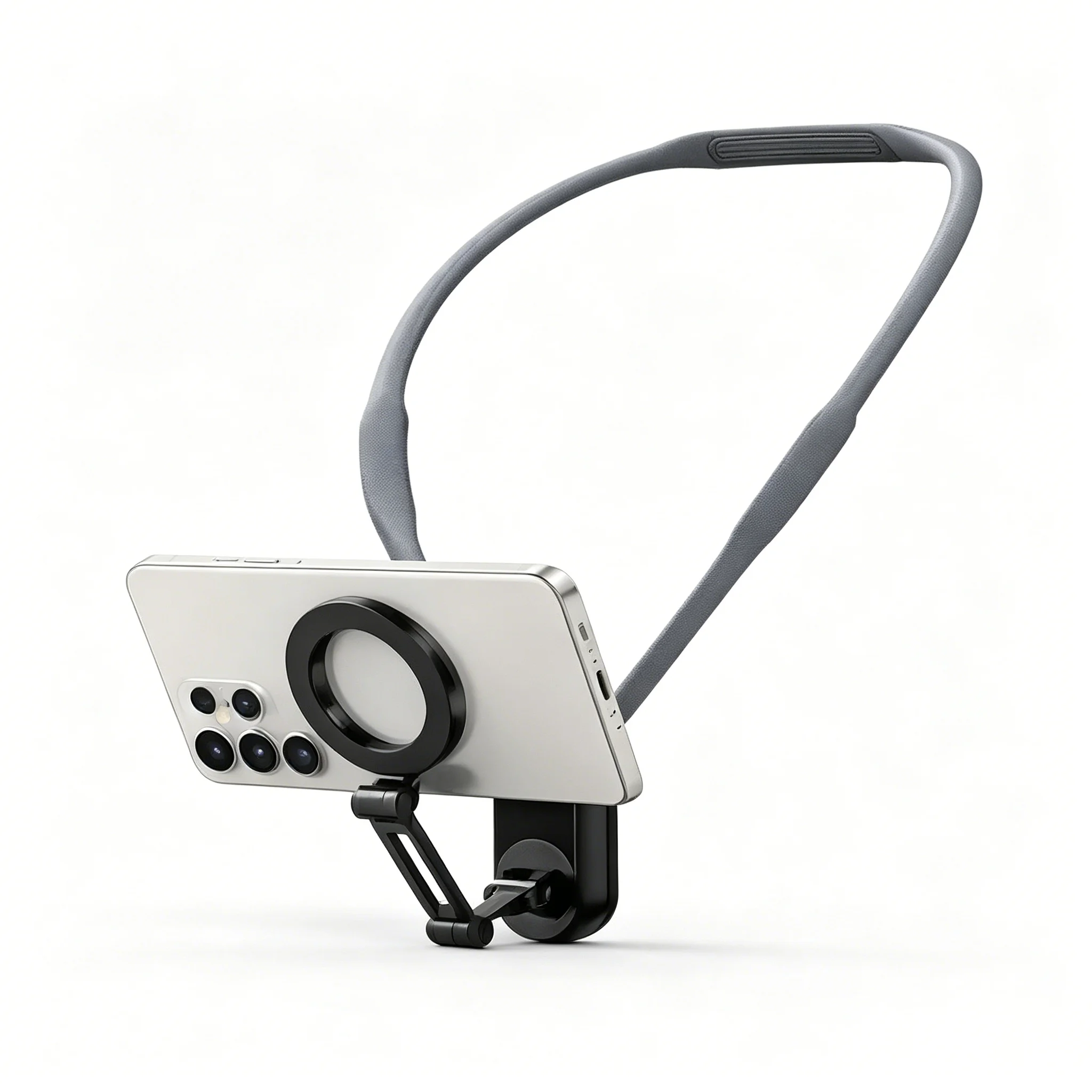 Soporte Magnético de Silicona para Teléfono con Diseño de Collar, para Grabar Videos y Selfies, Compatible con la Mayoría de los Teléfonos Celulares Xiaomi y Samsung
