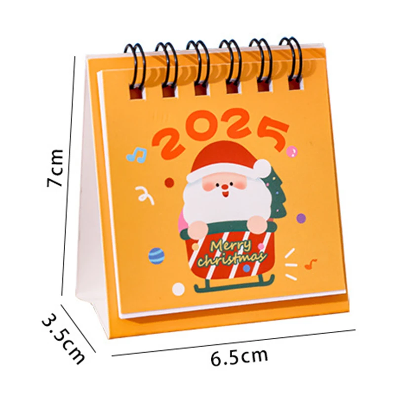 Mini Cartoon Bureaukalender Leuke Mode Kerstkalender Draagbare Zakkalender Schema Desktop Decoratie Kerstcadeaus