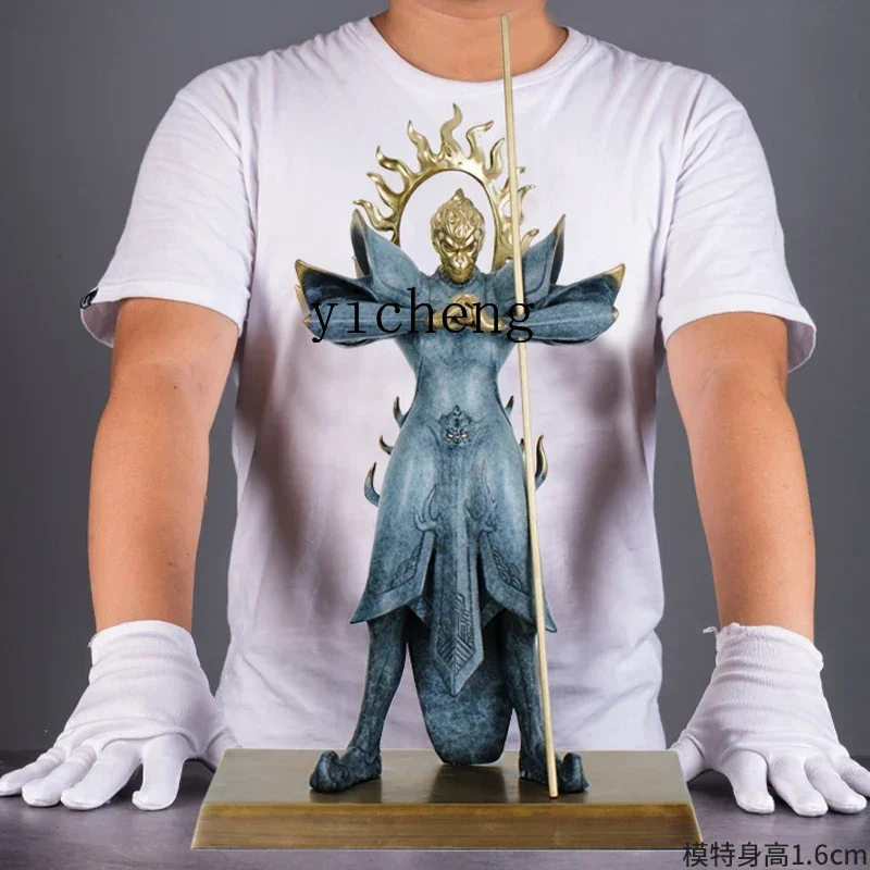 YFY  ornament Qitian Great Sage Dou defeats Buddha's entrance creative wine cabinet copper handicraft gifts