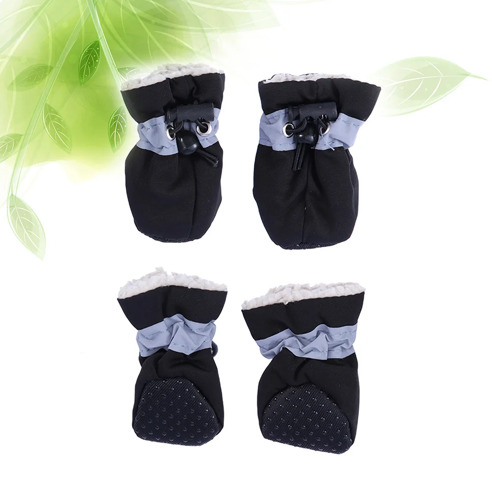

Warm Dogs Shoes Non-Slip Waterproof Indoor Boots Size 5 for Small Large Dogs Elastic Band Prevent Dirt Protect Furnitures