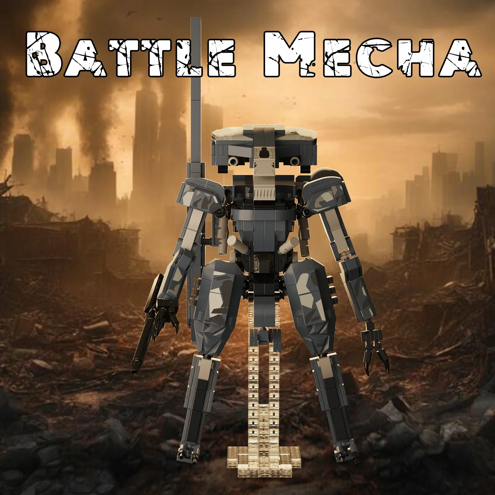 子供のためのメカロボットmoc-metalギア,ビルディングブロックセット,mgsメタル,DIYパズルおもちゃ,誕生日プレゼント,867個