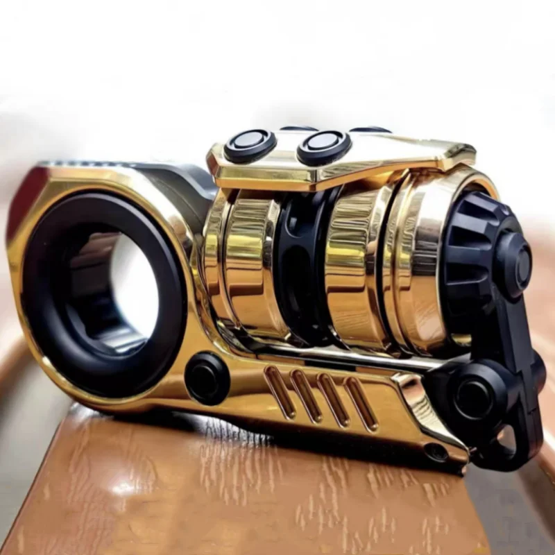 フィジェット EDC スタングレネード 音叉 金属製おもちゃ ケース付き EDC スタングレネード音叉フィジェットスピナーメカニカルラチェット
