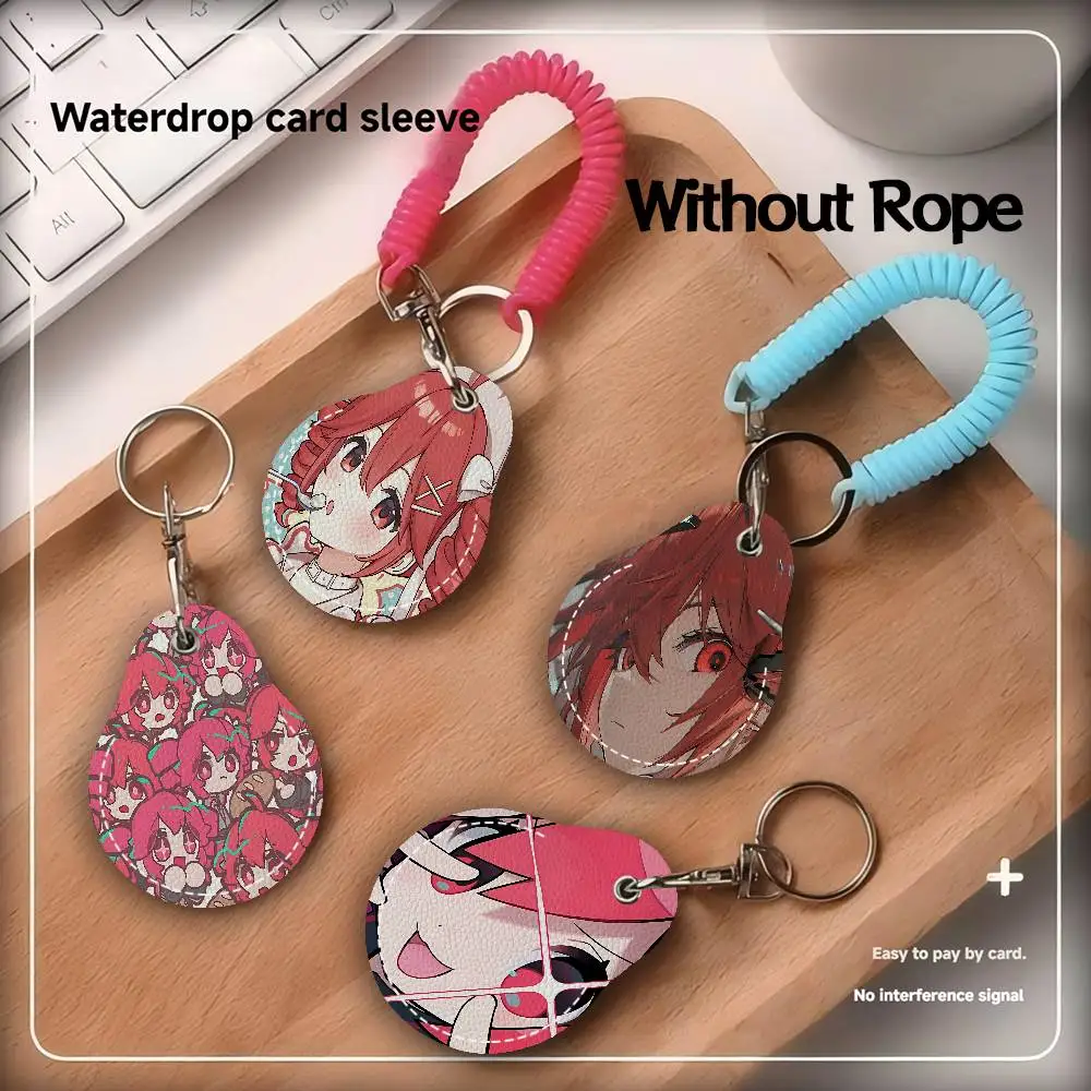 Popular Virtual Singer Kasane Teto Holder Control Card Protector Bus Keychain Elevator Card Holder Student PU Material