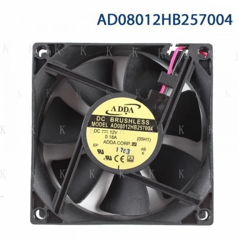 

C for ADDA AD08012HB257004 8025 12V 0.18A 8 cm 2-wire waterproof cooling fan