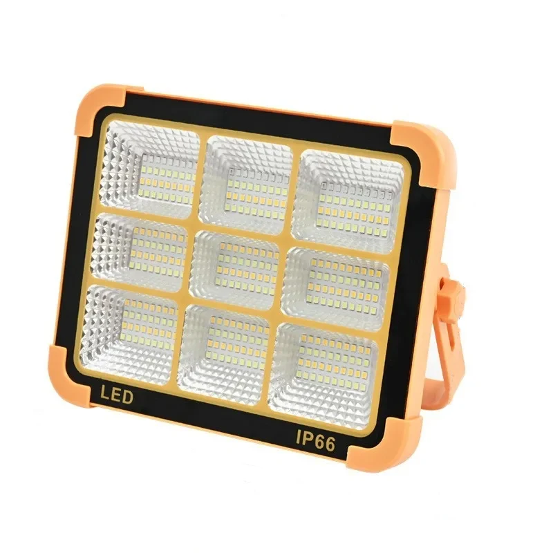2025 nouvelles lumières d'inondation LED solaires rechargeables projecteur de réflecteur Portable extérieur projecteur de rue projecteur lampe de Construction