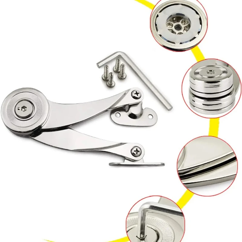 Randomly Stop Lid Support Hinge Kitchen/Room Cabinet Door Adjustable Polish Hinge Furniture Lift Up Flap Stay Support Hardware