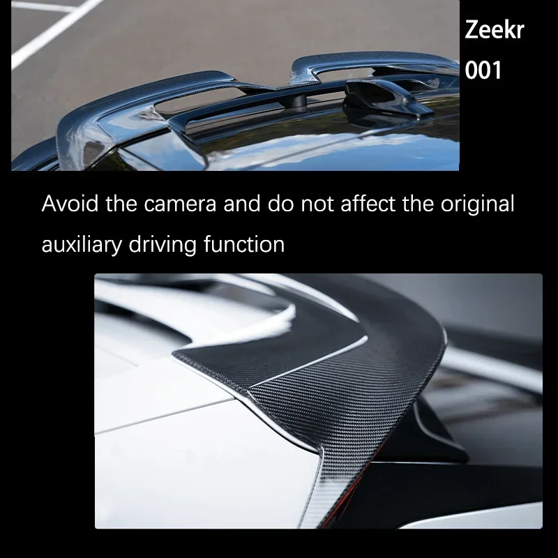 New! Carbon fiber Body Kit for ZEEKR 001 2021-2024 Front lip Rear lip Side skirt Engine Cover  Top wing Car Accessories