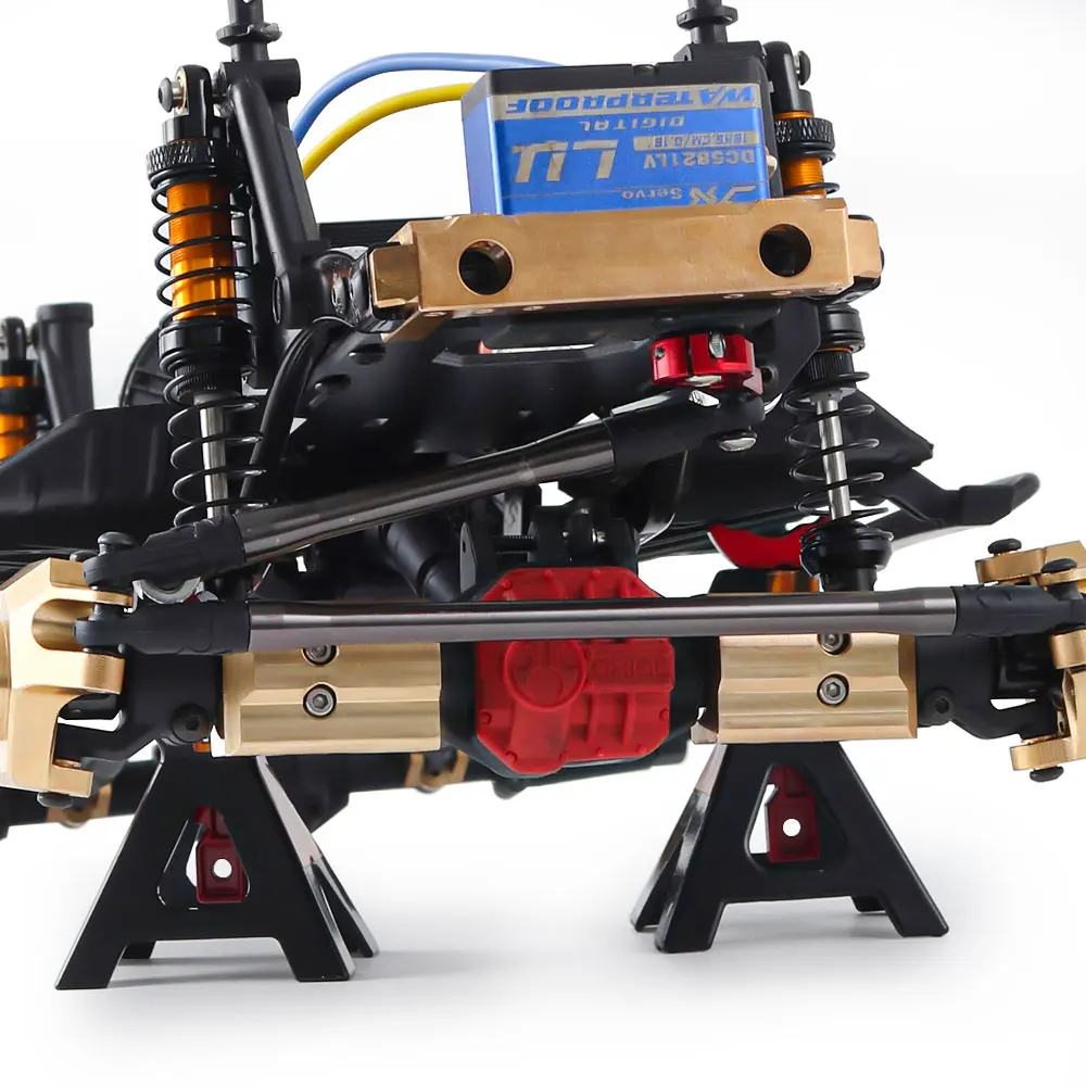 AR44-cuerpo de eje delantero de latón para RC Crawler Axial SCX10 II 1/10 90046, piezas de mejora de bajo centro de gravedad, 70 g/pc, ponderado para 90047