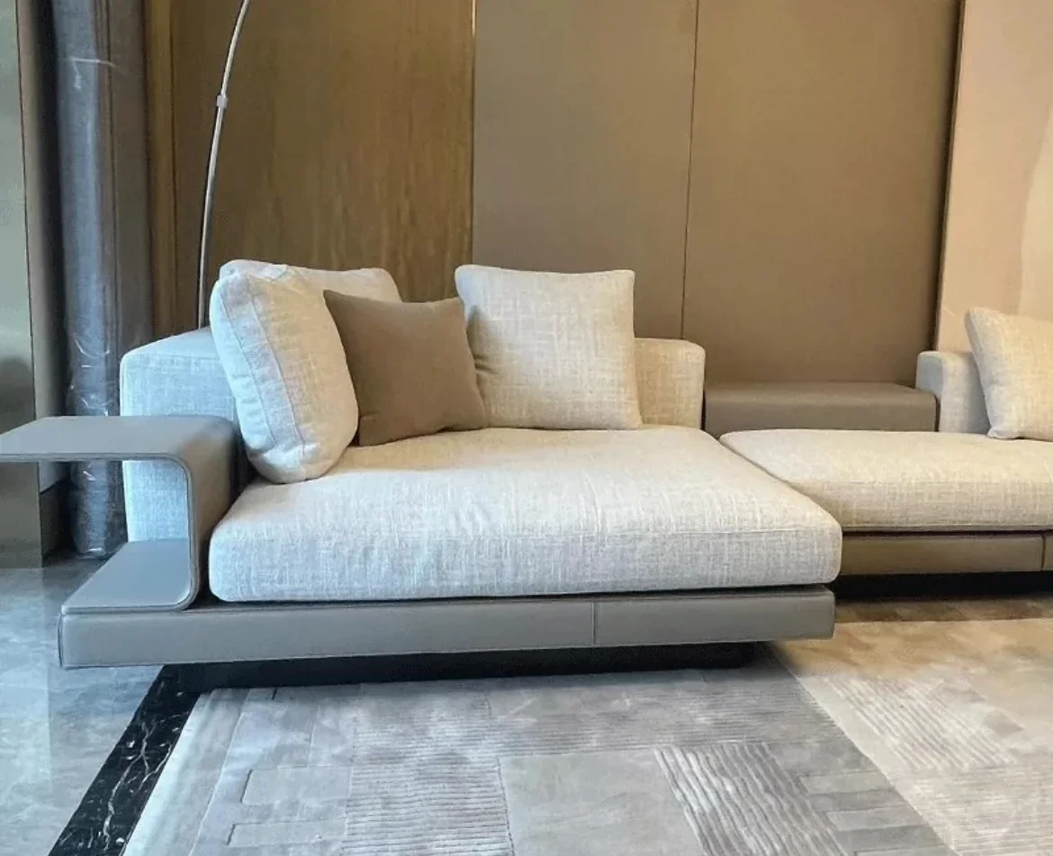 

For Italian Designer Sofa for Home Luxury Couch Living Room Sofa Set Furniture High-end Sectional Fabric Leather Sofa