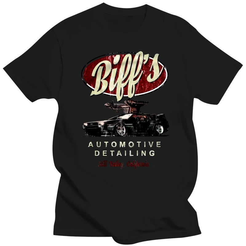 T SHIRT BIFFS AUTOMOTIVE DETAILING BACK TO THE FUTURE IN DIE ZUKUNFT DOC 100% Cotton Short Sleeve O-Neck Tops Tee Shirts Print