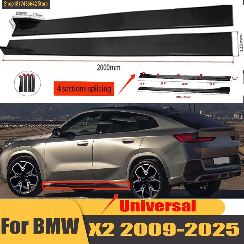 

Universal 2.2m Side Skirts Extension Rocker Splitters Diffuser Winglet Wings For BMW BMW IX I5 I7 XM X1 X2 X5 X6 X7 3 5 7 Series