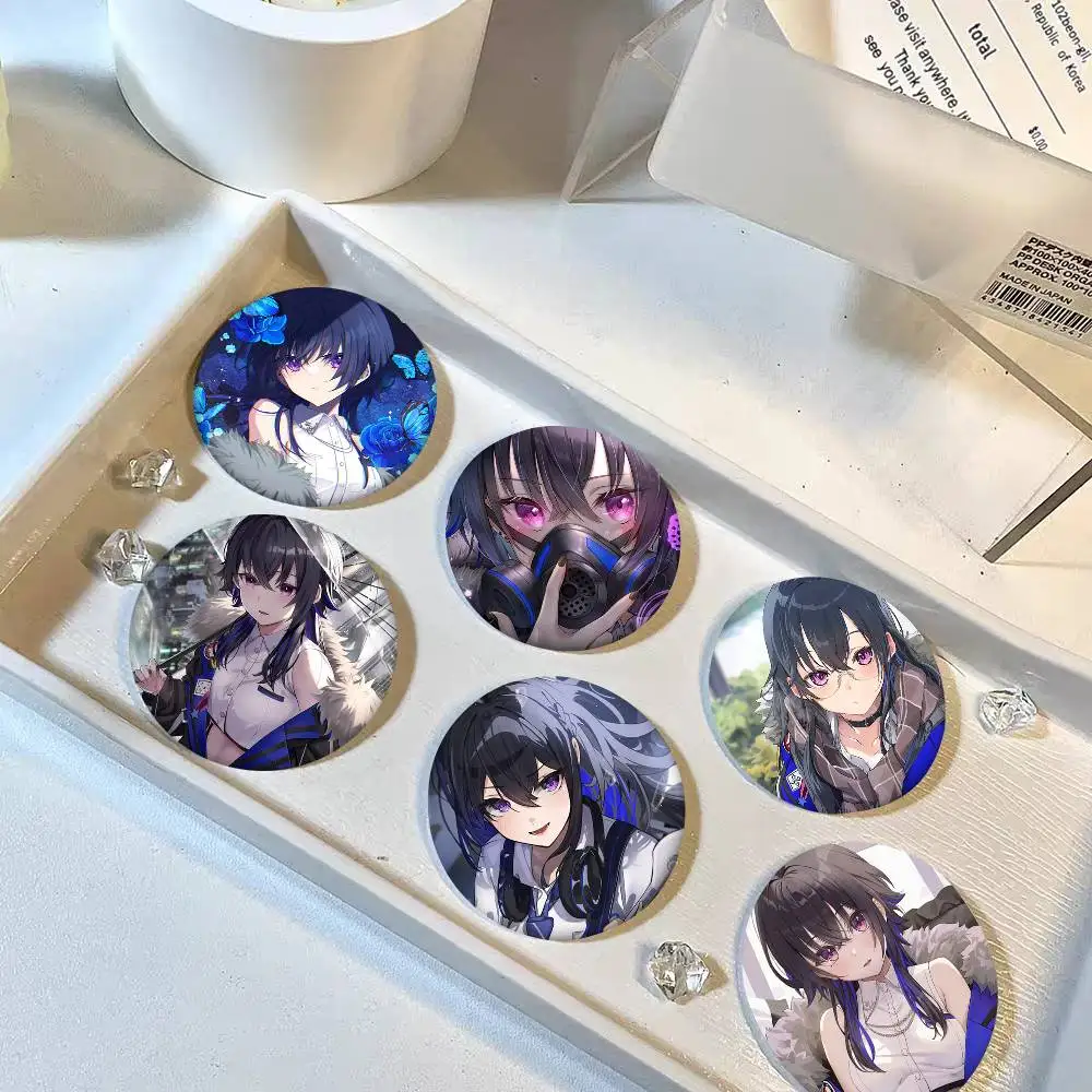 Anime Girl VTuber VSPO Ichinose Uruha Rundes Abzeichen Kreative Brosche Kleidung Rucksack Accessoires Anstecknadel