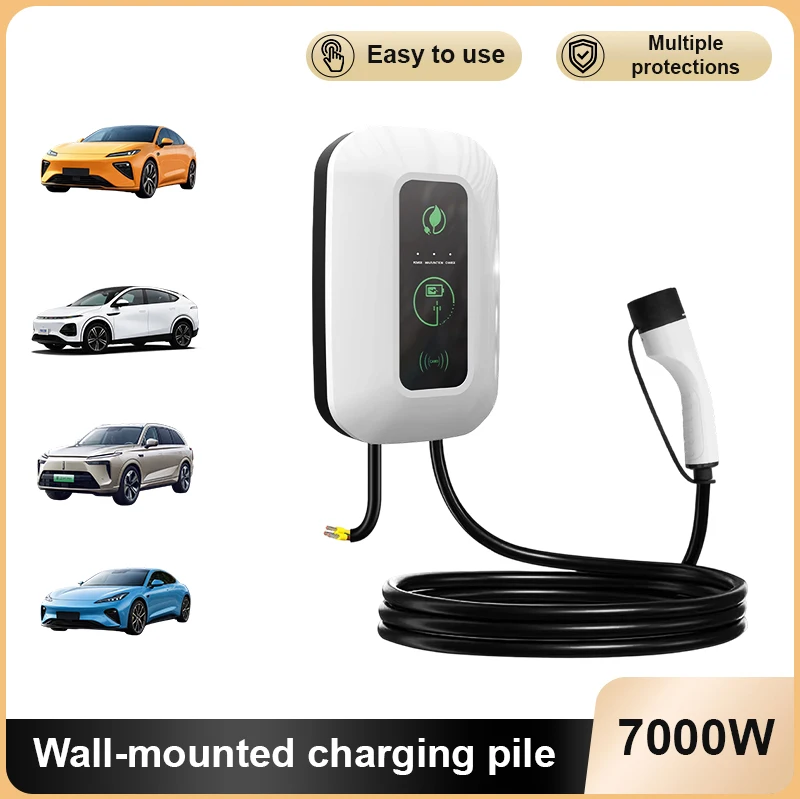 

TYPE2 household electric vehicle charging pile 22kW indicator light wall-mounted 380V/22KW/32A 3-phase electric EU charging pile