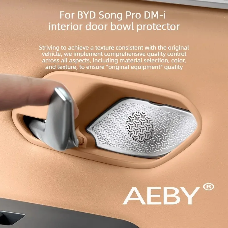 

AEBY For BYD Song Pro DM-i 2025-2026 Door Handle Cup Protector,Decorative & Anti-Scratch,Car Door Cup Cover,Interior Accessories