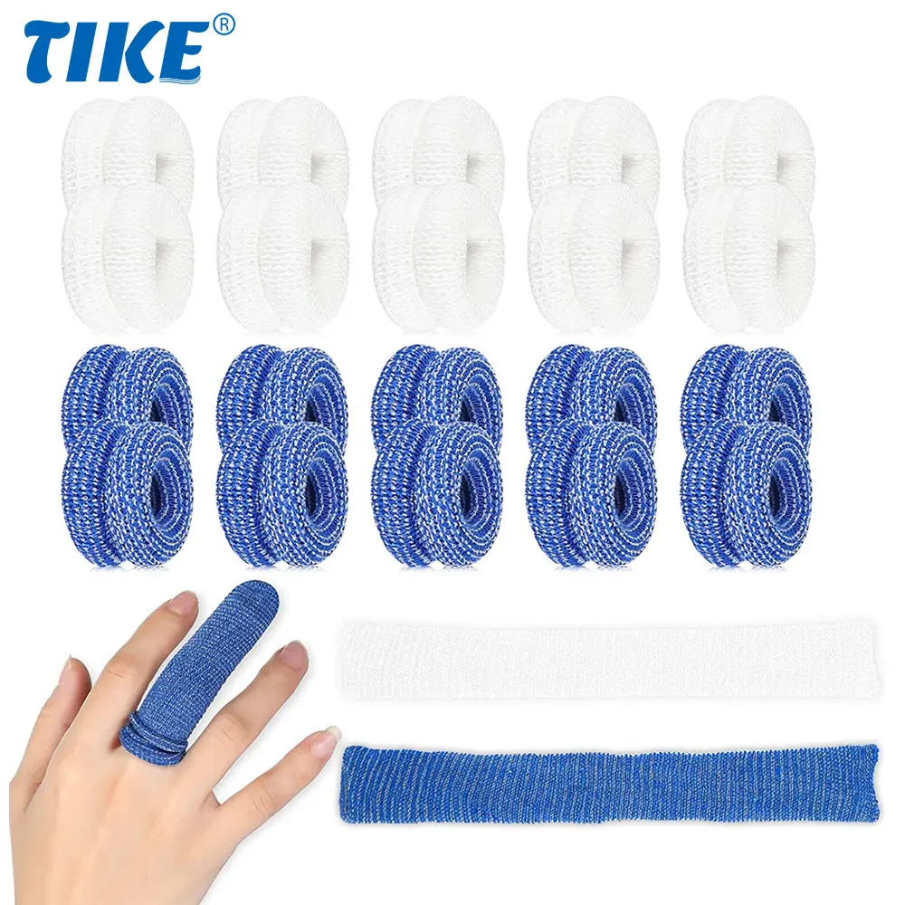 Vendaje Tubular para dedos, 10 piezas, Protector de pulgar, cojín Protector para las yemas de los dedos, absorbe la humedad