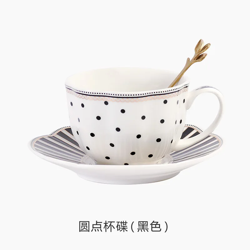 Striped Dot Ceramic Espresso Coffee Cup Tea Milk Drinking Cups with Handle Mug for Office Novelty Gift With Original Box