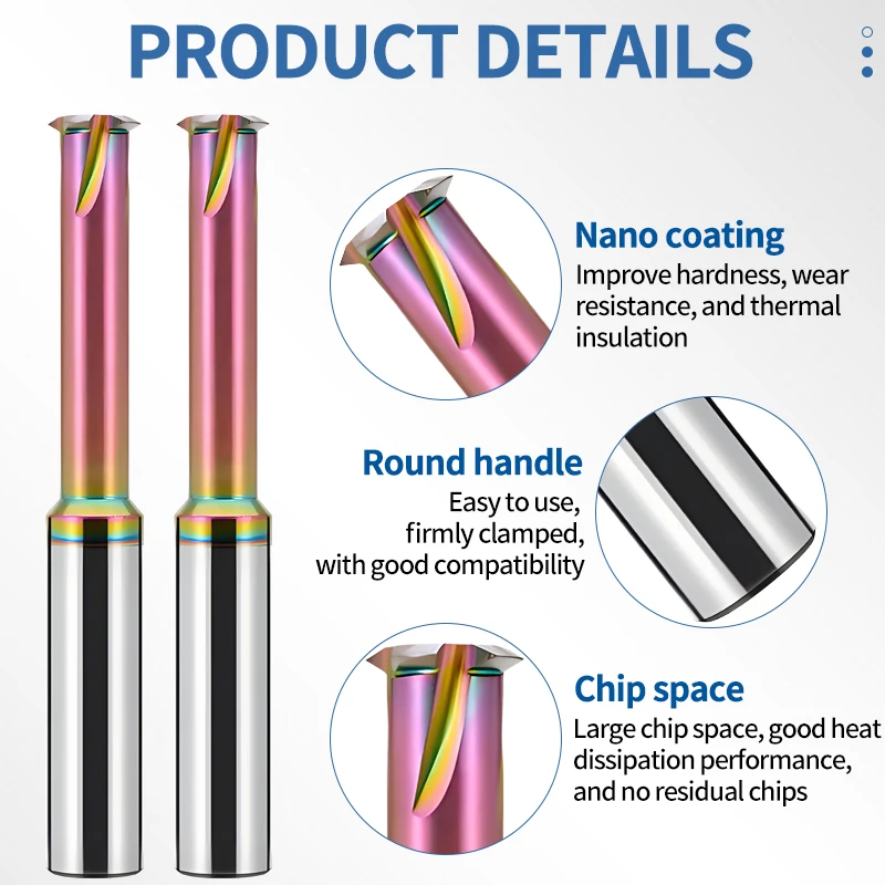 UFS Tap 1PCS CNC Machine Solid Carbide Single Tooth Thread Milling M1 M1.6 M2 M3 M4 M5 M6 M8 M10 M12 M14 Mill Mills Cutter