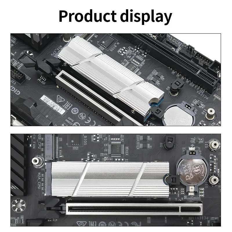 Teucer M.2 NVMe SSD 2280 Aluminium Heatsink met Siliconen Thermische Pad PS5 Solid State Drive Koelaccessoire
