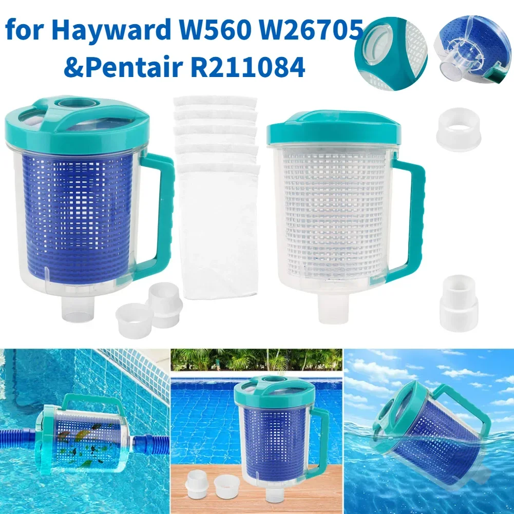 

Inline Pool Leaf Canister Pool Vacuum Filter Pool Leaf Collector for Hayward W560 W26705 and Pentair R211084