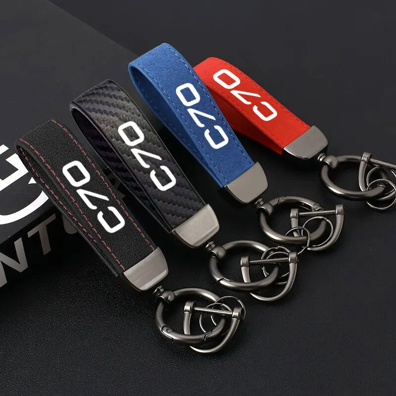 

Car Keychain Pendant Fashing Decoration Horseshoe Buckle Keyring For Men Women Gift Jewelry For Volvo C70 Car Accessories