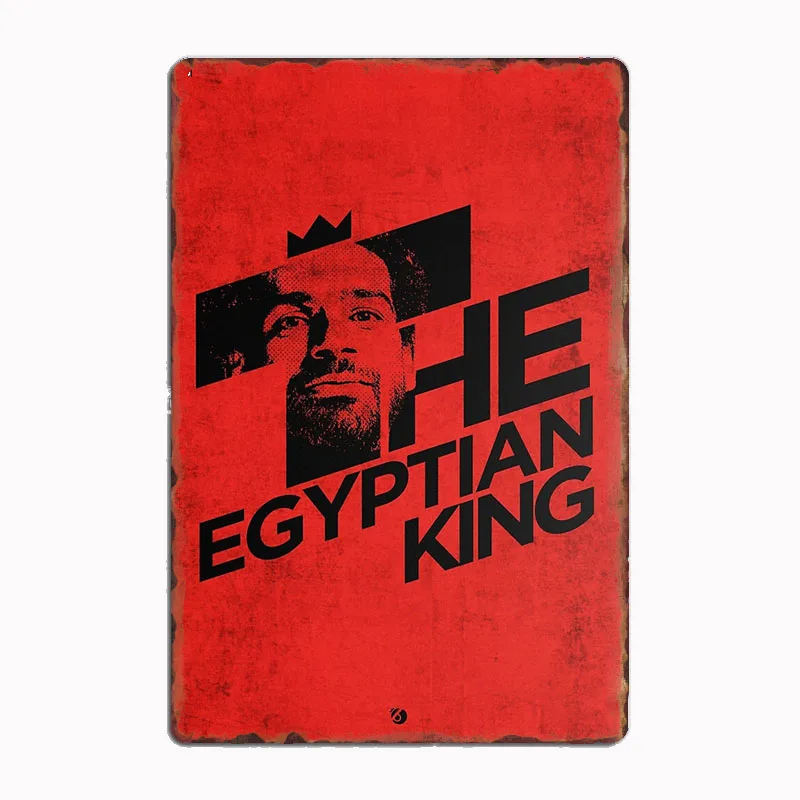 

The Egyptian King - Mohamed Salah Poster Metal Sign Club Custom Bar Bedroom Indoor Decor Posters Home Wall Decor Room Decoration