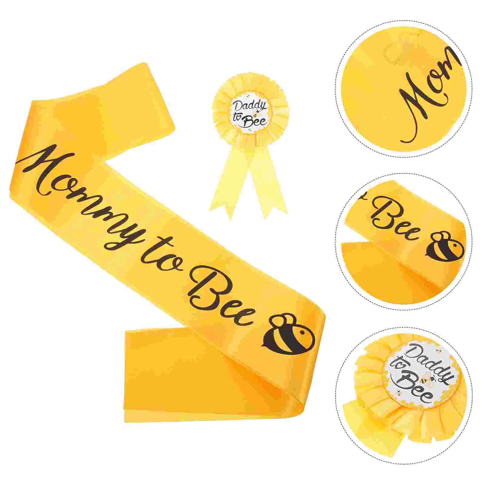 Sunflower Belt Baby Shower Sash Supplies European Style Pin Decorative Weaving for Mommy