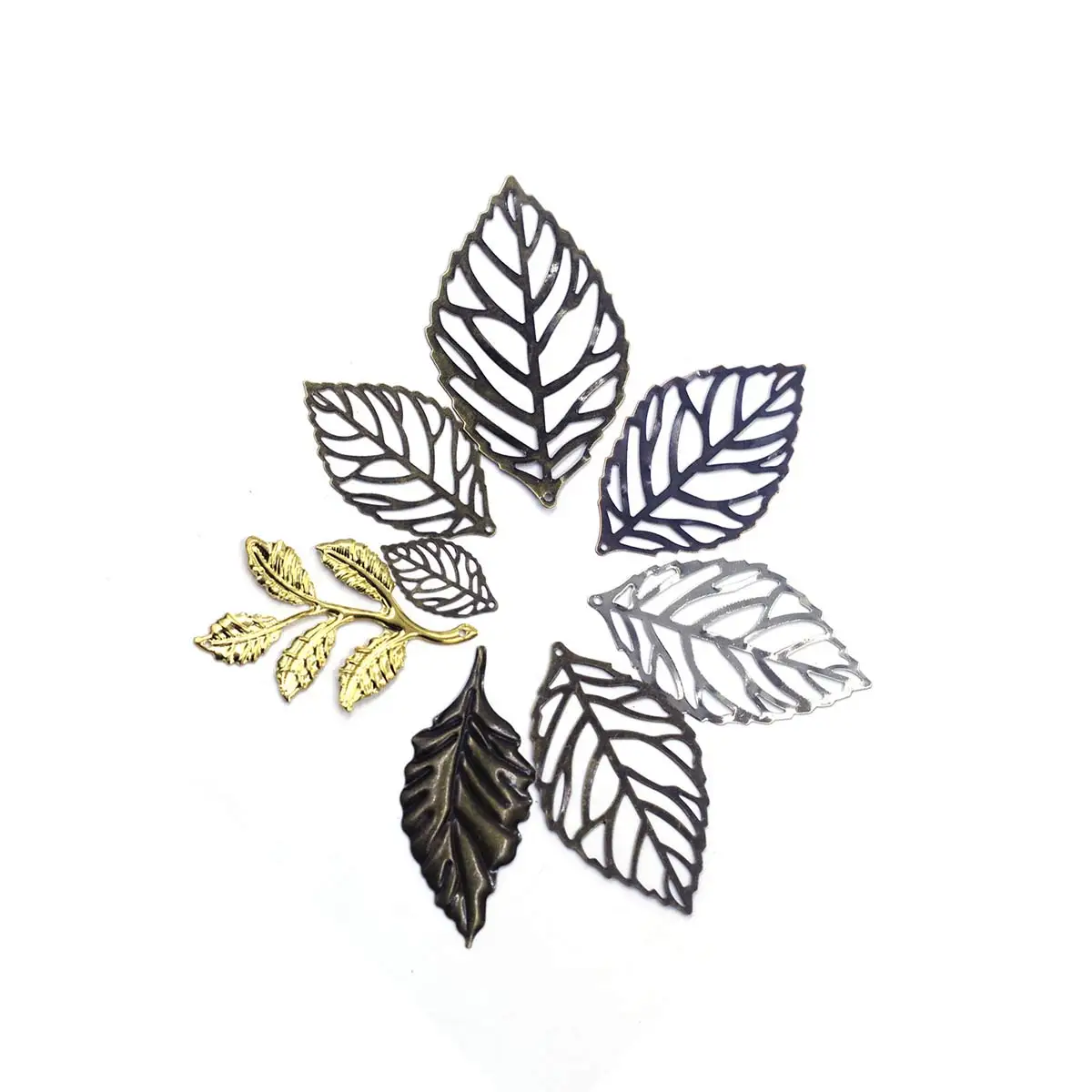 

400PCS Mix Multicolor Leaf Charm Pendants 24-64mm DIY Crafts Supplies Creative Jewelry Gift Decoration Accessories Material Pack