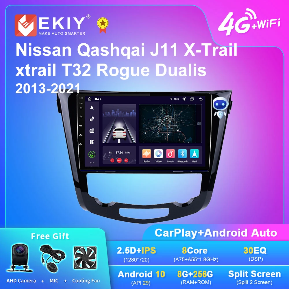 

EKIY X7 Auto Radio Android For Nissan Qashqai J11 X-Trail xtrail T32 Rogue Dualis 2013-2021 Multimedia-Player Carplay No 2DIN