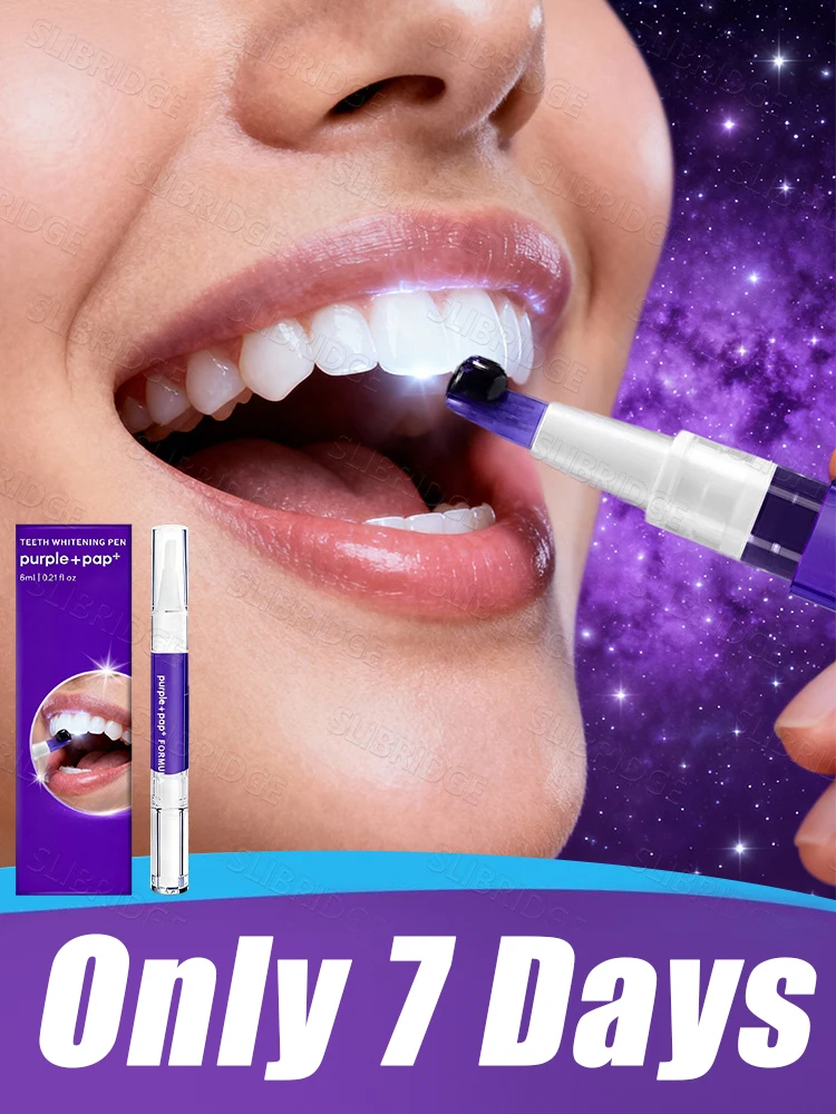 

Новое обновление 2025, фиолетовая ручка для мгновенного отбеливания, инструмент для яркой белой улыбки