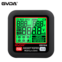 GVDA Digital Socket Tester RCD Leakage Voltage Detection EU Plug Electric Circuit Breaker Finder Ground Neutral Line Phase Check