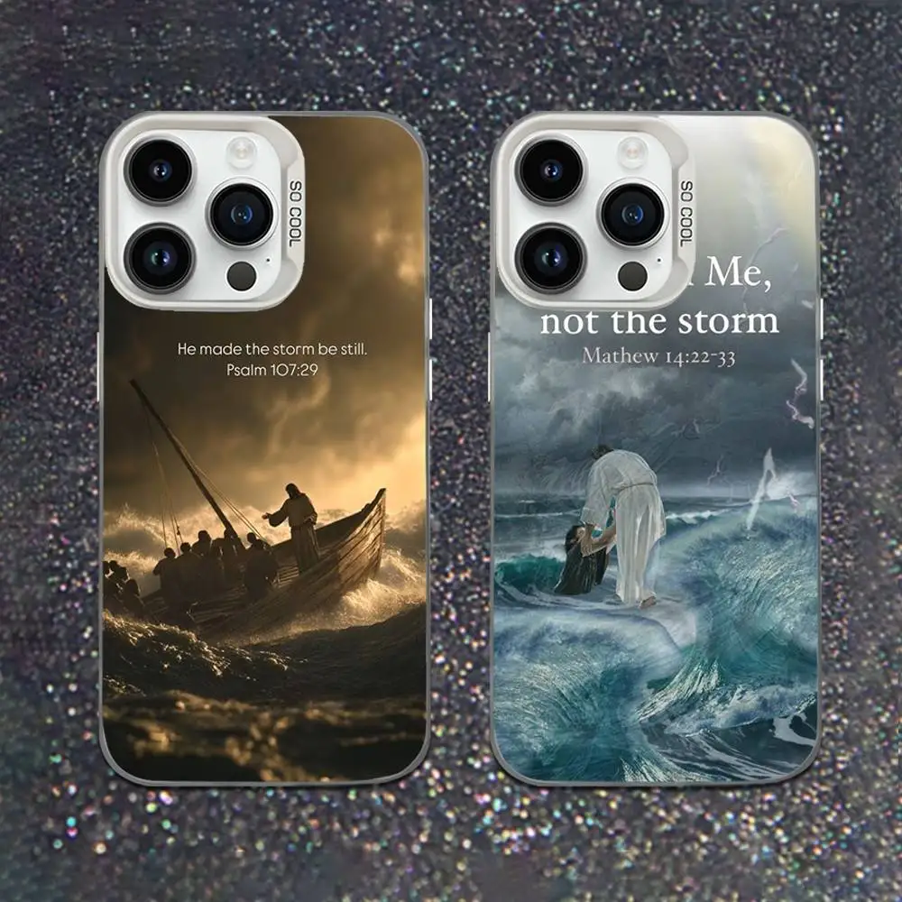 

Jesus Bible Verse Phone Case For iPhone 16,15,14,13,12,11,Mini,Pro,SE,MAX White Matte Shockproof Cover