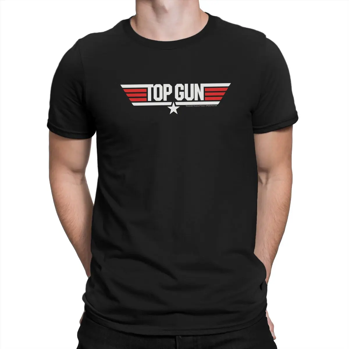 Top Gun Classic Stars Stripes Retro Movie T Shirt Graphic Men Tees Summer Clothing Harajuku O-Neck TShirt