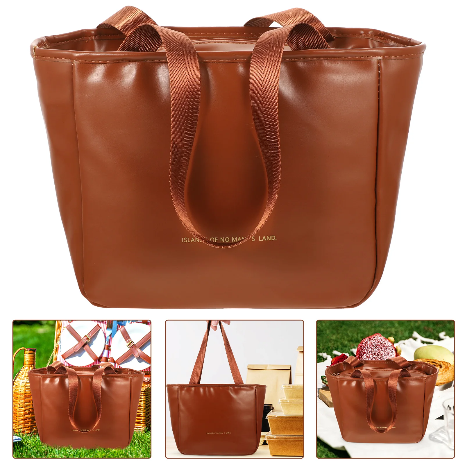 

Insulated Bag Reusable Tote Bags Lunch with Containers Included Purse Food Woman