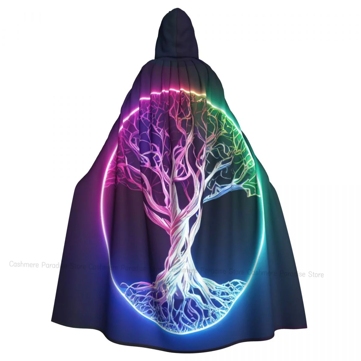

Tree Of Life Hooded Cloak Polyester Unisex Witch Cape Costume Accessory Vampire Adult Men Women Christmas Cosplay Costumes