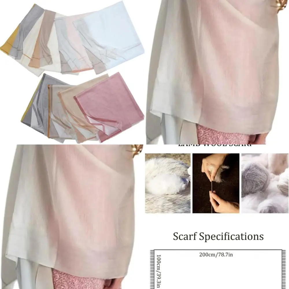 

Elegant Cashmere-Silk Blend Pashmina Shawl - Lightweight Woolen Wrap, Skin-Friendly Accessory